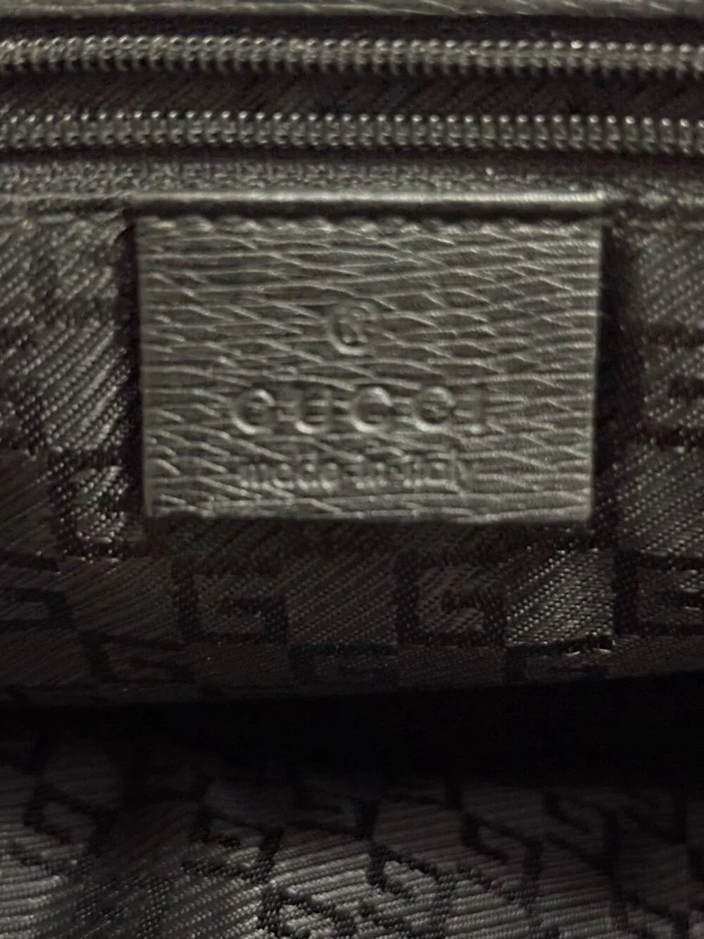 VTG Auth GUCCI Iconic Textured Leather 002-1090 Business Satchel Tote Bag